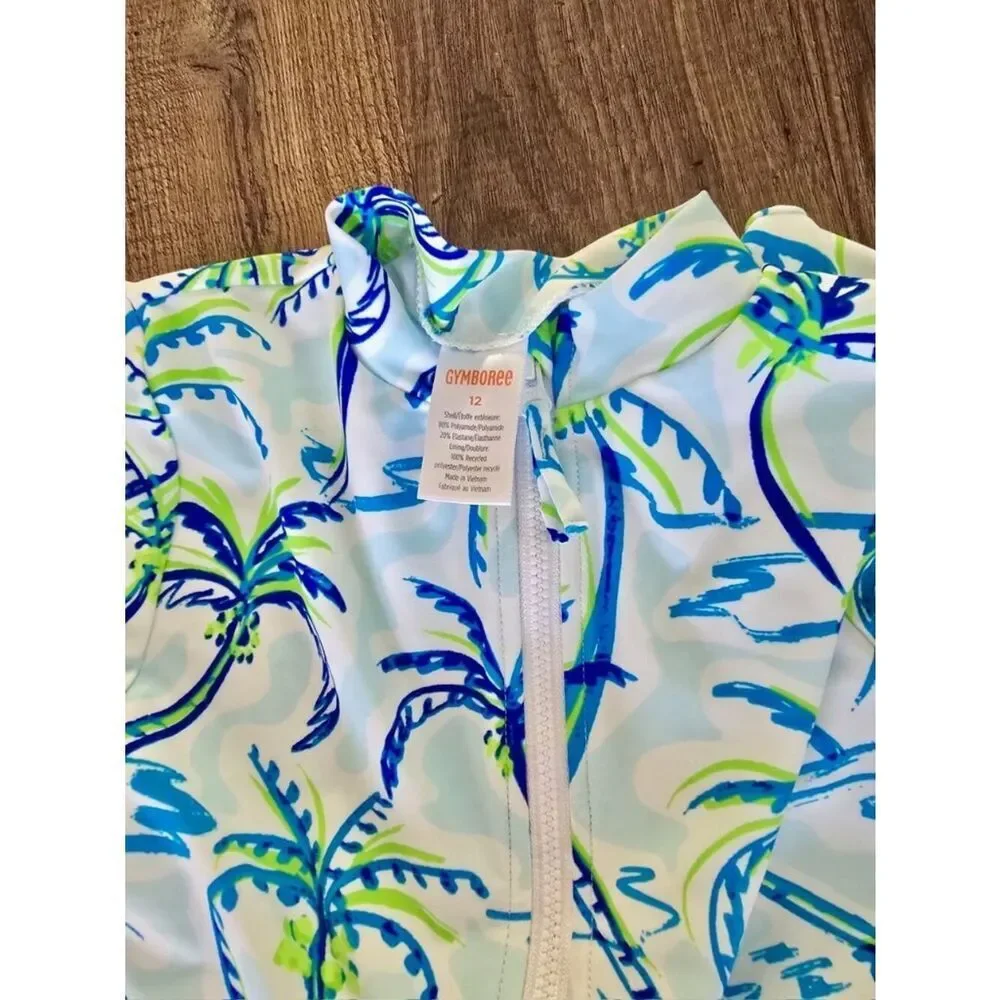 Gymboree Girls Long Sleeve One Piece Swimsuit Size 12